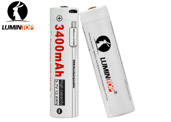 中国 信頼できるLEDの懐中電燈の付属品USB再充電可能な18650李イオン電池 サプライヤー